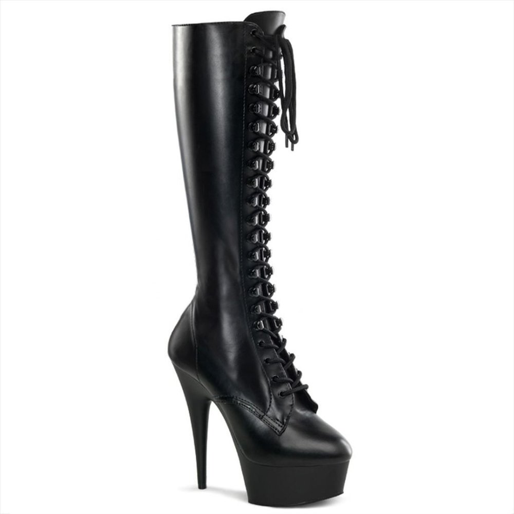 Pleaser - DELIGHT-2023 MATTE Black Boots